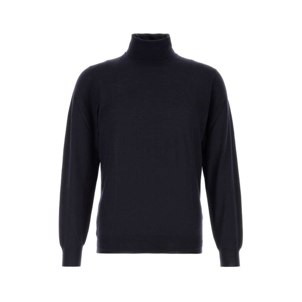 Fedeli Men Midnight Blue Wool Sweater